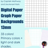 Graph Paper, Grid Paper, Digital Paper Download, 13mm squares