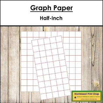 free graph paper half inch by montessori print shop tpt