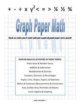 Preview of Graph Paper Math - addition and subtraction teaching guide and unit