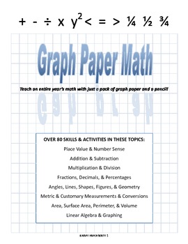 Preview of Graph Paper Math - complete k-6 math textbook and homeschool teaching resource
