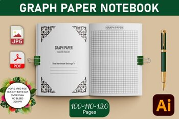 Preview of Graph Paper Notebook KDP Interior