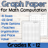 Graph Paper Organization Grids Math Computation Student Pr