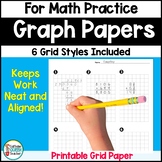 Graph Paper Organization Grids for Math - Printable Grid P