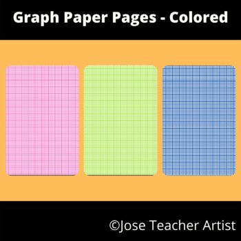Preview of Graph Paper Pages - Colored