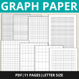 Blank Graph Paper Printable, Square Grid Paper, Multiplica