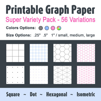 Preview of Graph Paper - Printable Super Variety Pack
