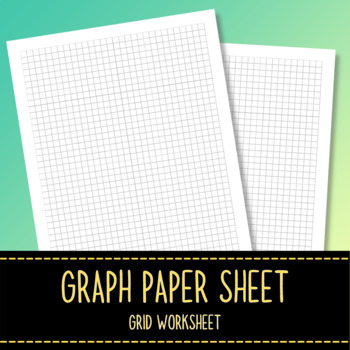 Preview of Graph Paper Sheet - Printable Grid Worksheet for Math (Algebra, Geometry)