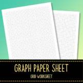 Graph Paper Sheet - Printable Grid Worksheet for Math (Alg