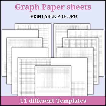 Preview of Graph Paper sheets, Grid Paper for students, engineers, and designers.