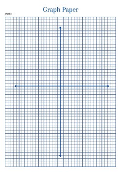 Preview of Graph Paper with Axes Four Quadrants for Maths and Science