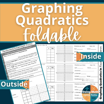 Preview of Graph Quadratics in Intercept Form / Factored Form Foldable Notes Activity