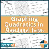 Graph Quadratics in Standard Form Practice