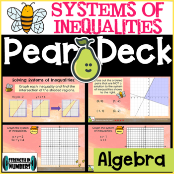 Preview of Graph & Solve Systems of Inequalities Digital Activity Google Slides/Pear Deck