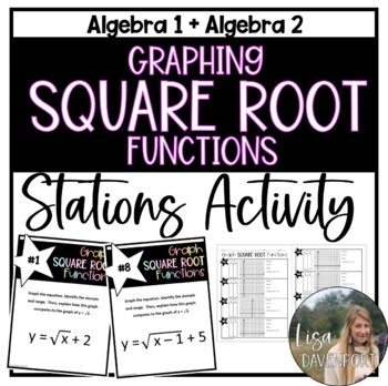 Preview of Graph Square Root Functions - Stations Activity Task Cards