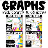 Graph Task Card Bundle with Bar Graphs, Pictographs, Line Plots
