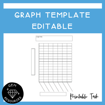 Preview of Graph Template Data and Statistics Maths Histogram Bar Column Drawing Editable