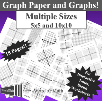 Preview of Graph Paper and Graph Templates (5x5 and 10x10)