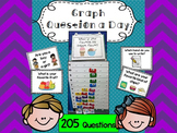 205 Graph Questions a Day (FULL PAGE) w/ 120 recording sheets