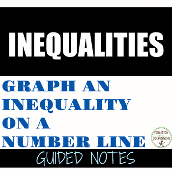 Preview of Graph an Inequality on a Number Line Notes