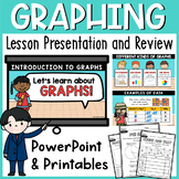 Graph and Data Unit Math Center Rotation PowerPoint and Graphing Worksheets