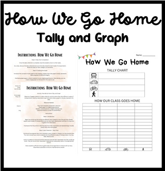 Preview of Graph and Tally | Fun Step By Step Lesson | Math Activity | How We Go Home
