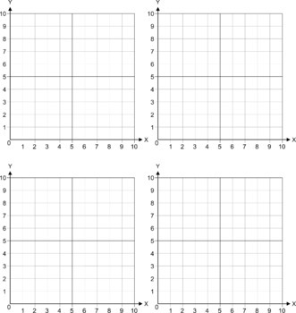 graph paper xy axis with various scales 1st quadrant only tpt