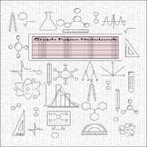 Graph paper notebook 5 squares per inch Science Math stude