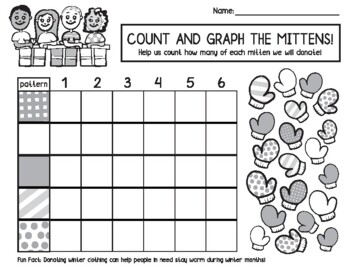 Graph the Mittens: December/Winter/Holiday Kindergarten and 1st Grade Math