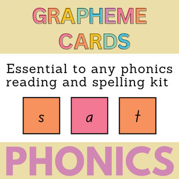 Preview of Grapheme Cards for Phonics Instruction