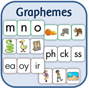 Preview of Graphemes  flashcards with pictures letter sounds, digraphs and trigraphs