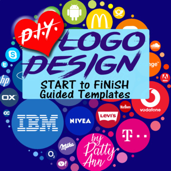 Preview of Graphic Arts DIY Logo Design Start to Finish Guided Template Activity