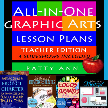 Preview of Graphic Design Lesson Plans Curriculum | Art Projects Based Learning Activities