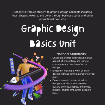 Preview of Graphic Design Basics Unit - English and Spanish