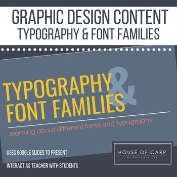 Preview of Graphic Design Curriculum: Typography & Font Families