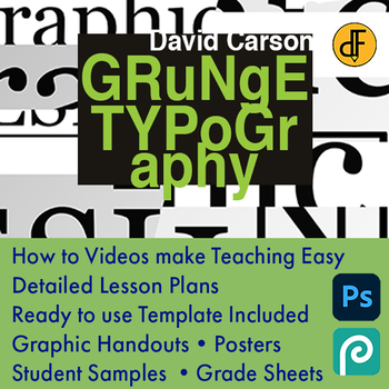 Preview of Graphic Design-David Carson Grunge Typography in Photoshop & Photopea