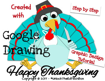 Preview of Graphic Design Digital Thanksgiving Turkey in Google Drawing or Slides