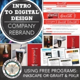 Graphic Design Inkscape, Pixlr: Company Rebrand Project Mi