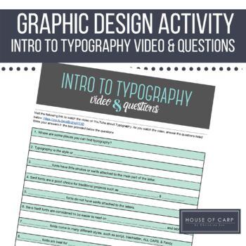 Preview of Graphic Design: Intro to Typography Video Questions