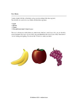 Preview of Introductory Graphic Design Project: Digital Fruit Bowl