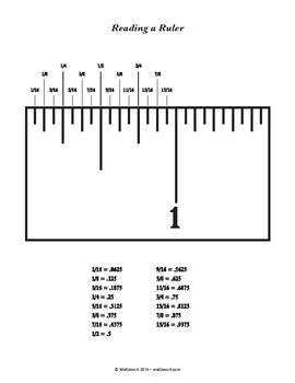 Preview of Introductory Graphic Design Project: Reading a Ruler