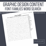 Graphic Design Typography Word Search