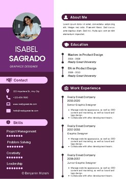 Preview of Graphic Designer Creative Resume Template Cover Letter Template Canva