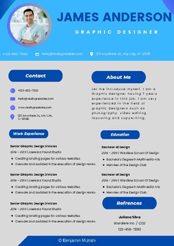 Preview of Graphic Designer Creative Resume Template Cover Letter Template Canva