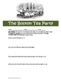 Graphic History The Boston Tea Party Activity and Answer Key