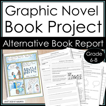 Preview of Graphic Novel Book Report Project and Writing Activity
