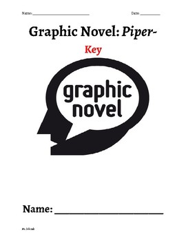 Preview of No Prep Editable Novel Guide for the Graphic Novel Piper with Activities & Key