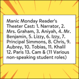 Graphic Novel Reader's Theater- Manic Monday