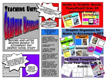 Preview of Graphic Novels Before and After Reading Teaching Activity Bundle