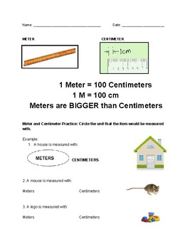 Preview of Graphic Organizer 2nd Grade Metric