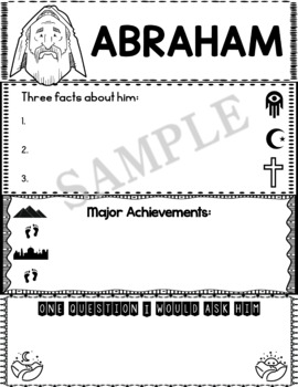 Graphic Organizer : Abraham - Ancient Civilizations - Early Hebrews
